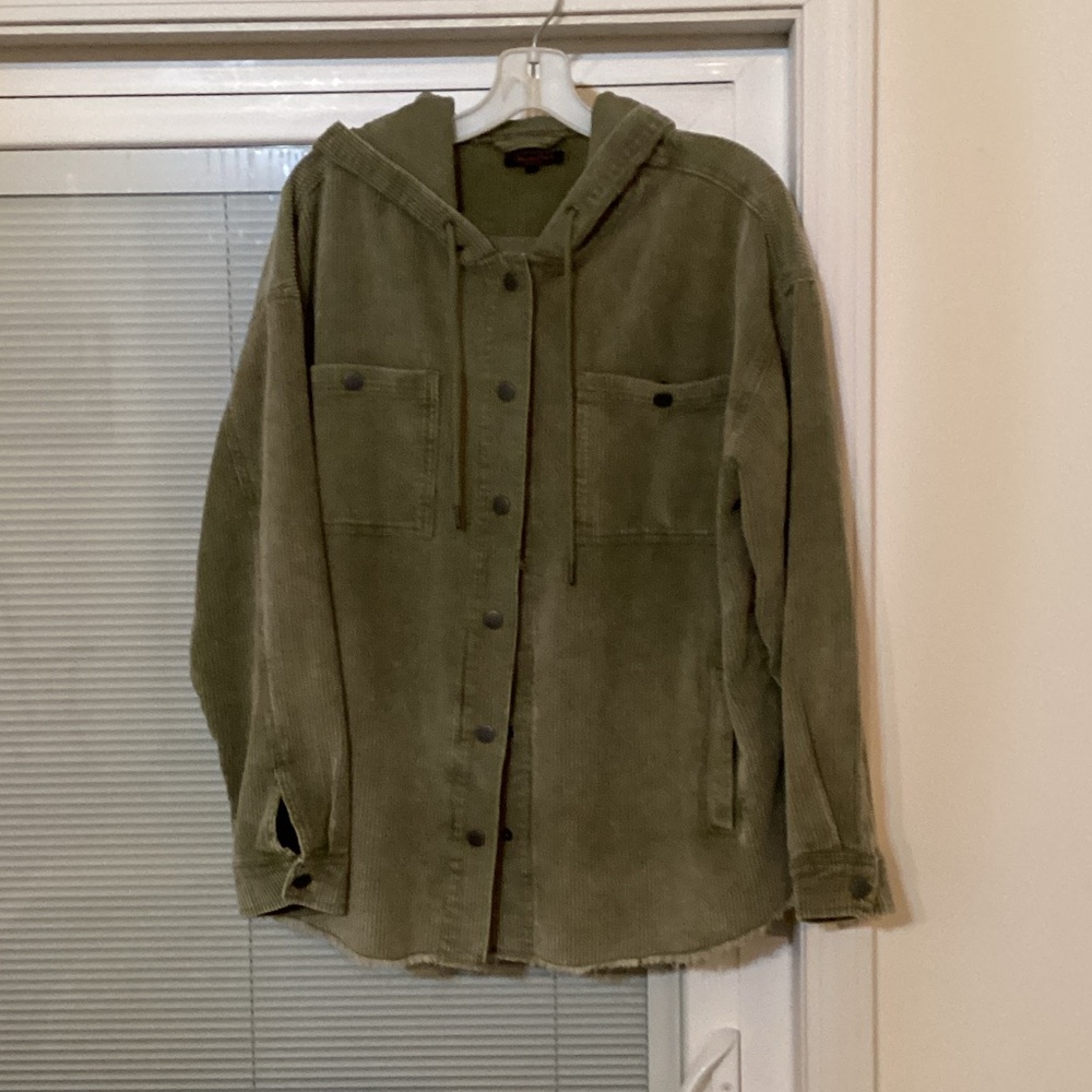 Lightweight olive green corduroy jacket